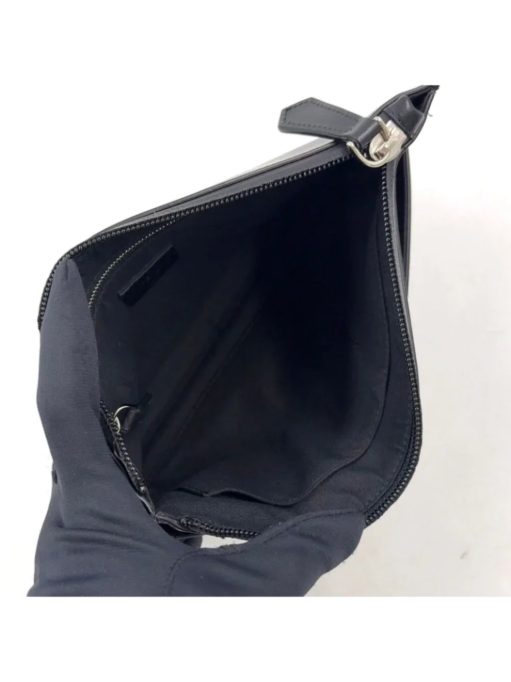 Fendi Mini Occhi Eyes Bugs Monster Leather Black Clutch Silver